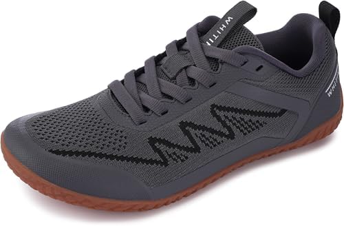 Barefoot Shoes Women Wide Toe Box Breathable Sneakers Grey