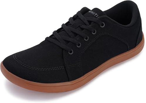 Men's Wide Barefoot Minimalist Shoe Zero Drop Sneaker Bla…
