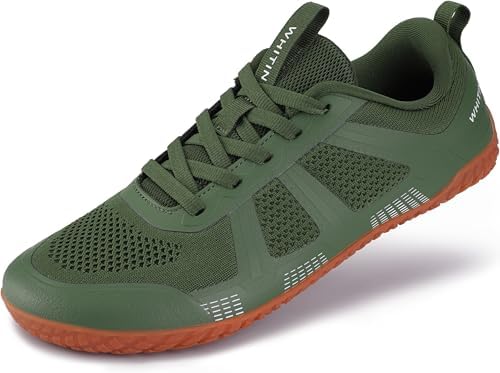 Men's Wide Barefoot Minimalist Shoes Zero Drop Olive Green