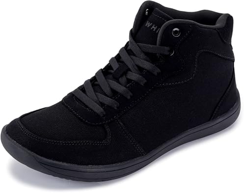 Men's Wide Toe Box Zero Drop Barefoot High-Top Sneakers A…