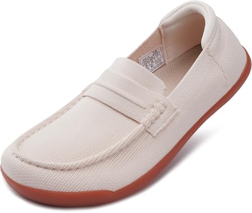 Women's Wide Penny Loafers Slip On Barefoot Flats