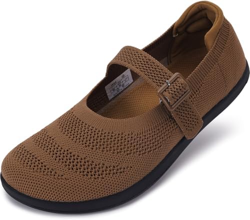 Women's Wide Toe Box Barefoot Mary Jane Shoes Ballet Flat…