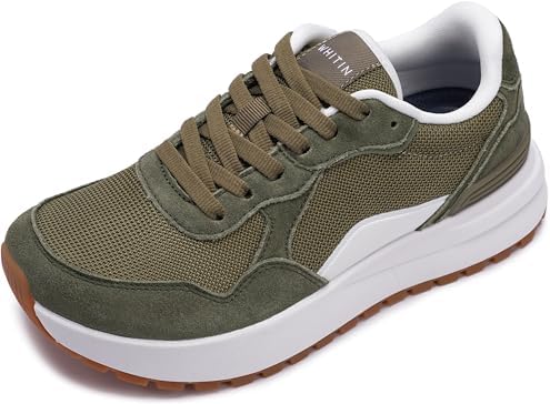 Women's Wide Width Walking Shoes Casual Sneakers Green